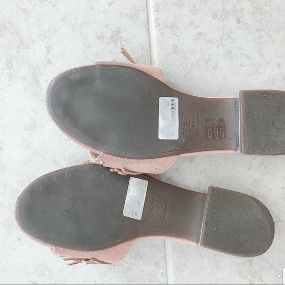 Schutz Zilu fringe slides sandals 6 - Picture 4 of 5